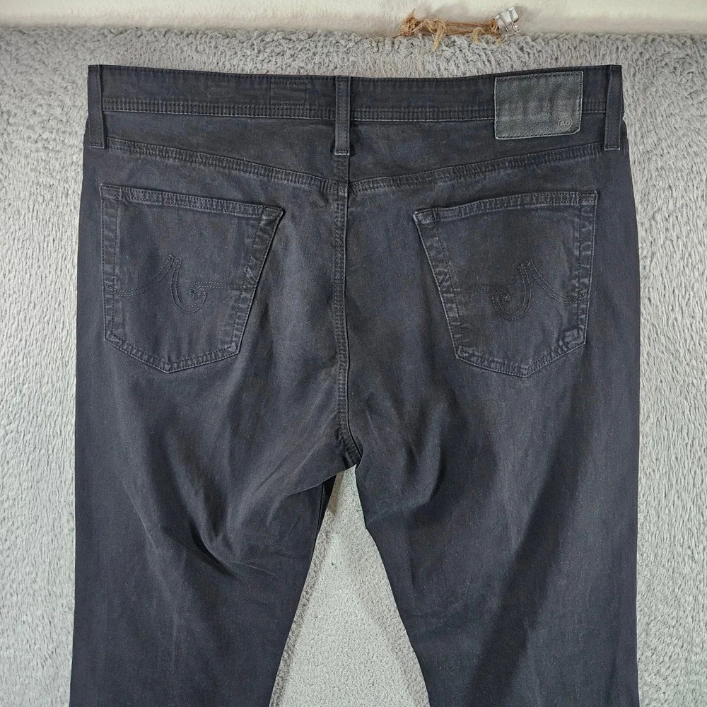 AG Adriano Goldschmied The Everett Slim‎ Straight Black Pants 38x32